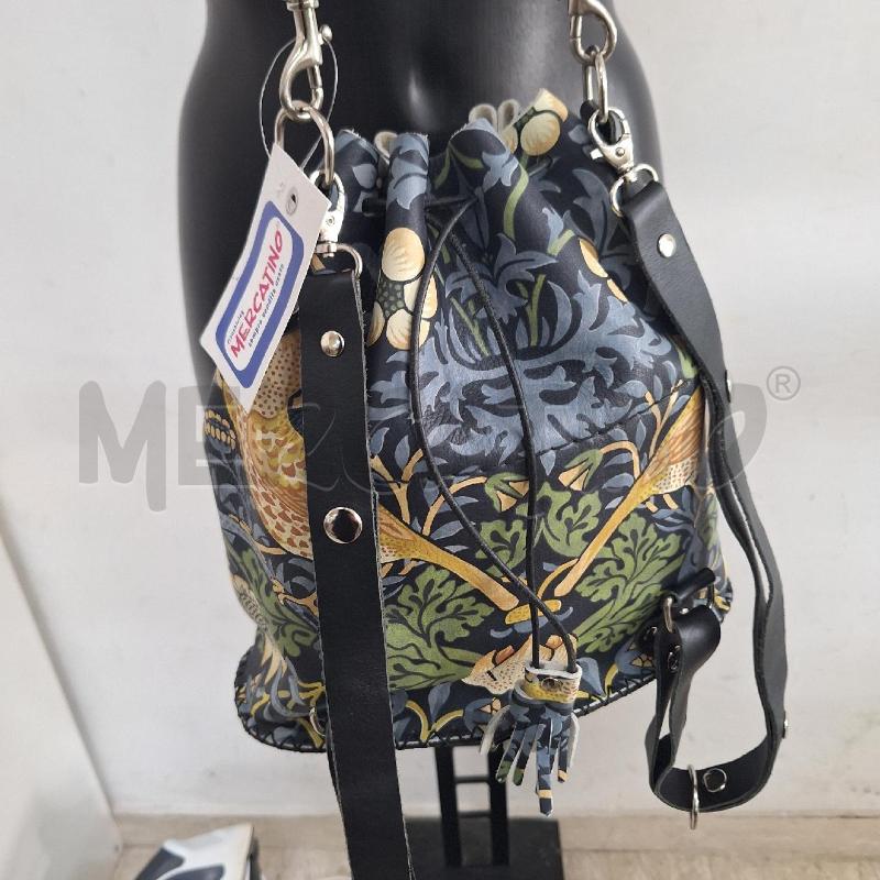 BORSA DONNA BLU VERDE SECCHIELLO UCCELLO | Mercatino dell'Usato Ottaviano 3