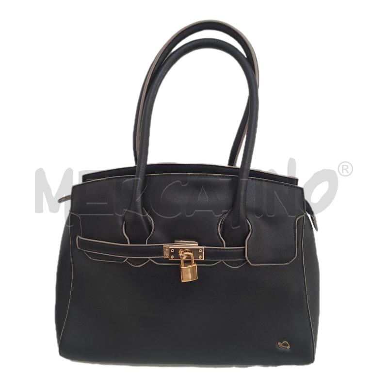 BORSA DONNA CARPISA NERO LUCCHETTO | Mercatino dell'Usato Ottaviano 1