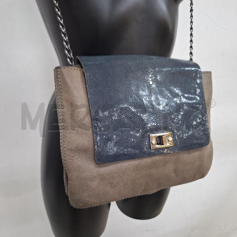 BORSA DONNA CIVIDINI VERA PELLE GRIGIO TRACOLLA | Mercatino dell'Usato Ottaviano 2