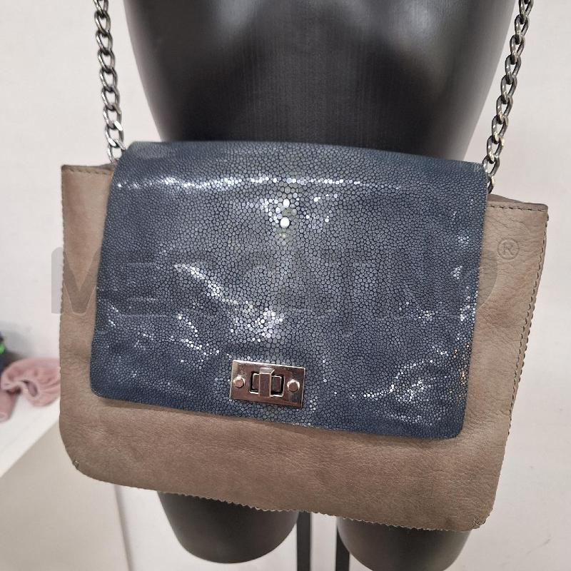 BORSA DONNA CIVIDINI VERA PELLE GRIGIO TRACOLLA | Mercatino dell'Usato Ottaviano 3