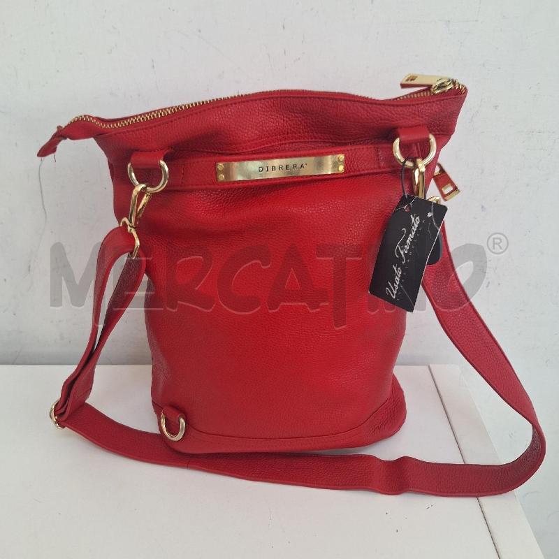 BORSA DONNA DIBRERA ROSSO VERA PELLE | Mercatino dell'Usato Ottaviano 2