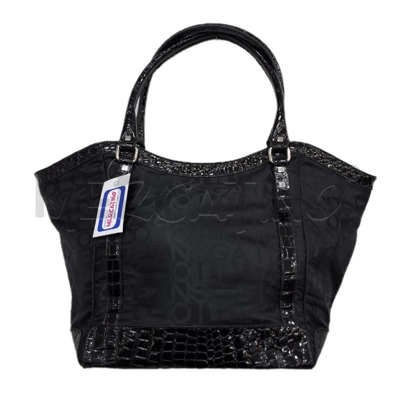 BORSA DONNA GAI MATTIOLO JEANS NERO PITONATO | Mercatino dell'Usato Ottaviano 1