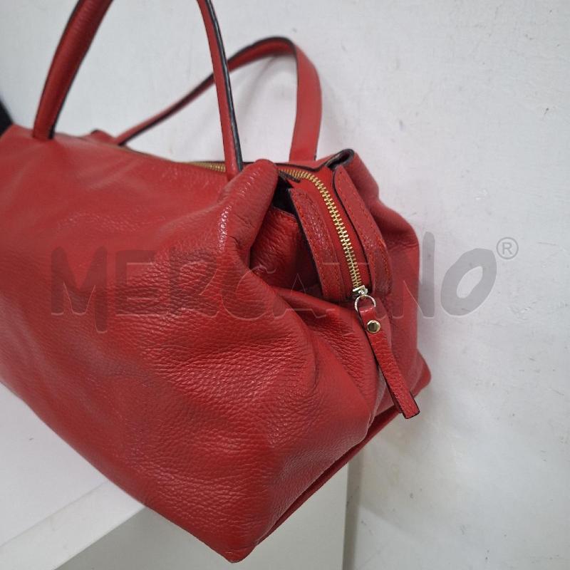 BORSA DONNA GENUINE LEATHER ROSSO VERA PELLE | Mercatino dell'Usato Ottaviano 2