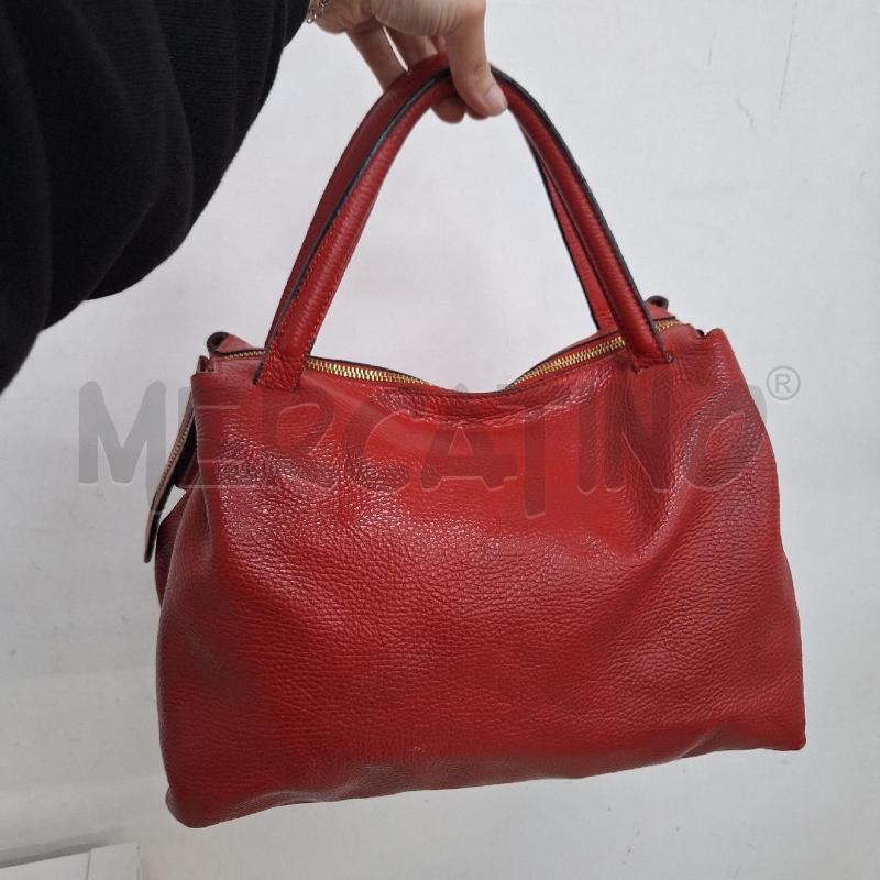 BORSA DONNA GENUINE LEATHER ROSSO VERA PELLE | Mercatino dell'Usato Ottaviano 4