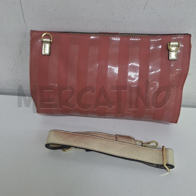 BORSA DONNA GUM GIANNI CHIARINI ROSA RIGHE | Mercatino dell'Usato Ottaviano 3
