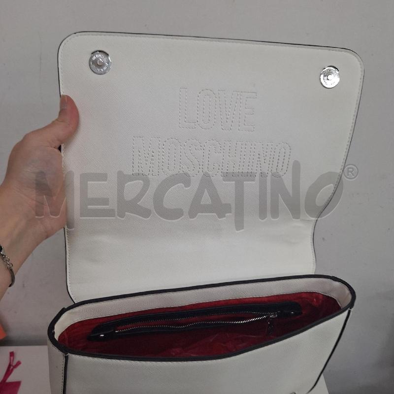 BORSA DONNA LOVE MOSCHINO BIANCO BORCHIE COLORATE | Mercatino dell'Usato Ottaviano 3
