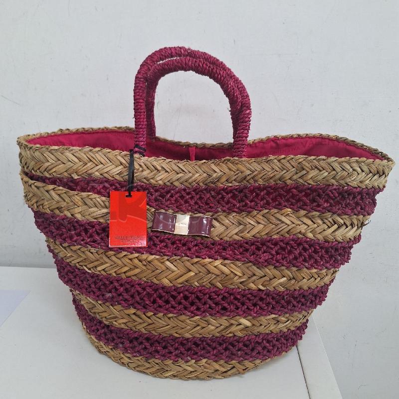 BORSA DONNA MARIO VALENTINO VIMINI BEIGE FUCSIA NUOVO | Mercatino dell'Usato Ottaviano 2