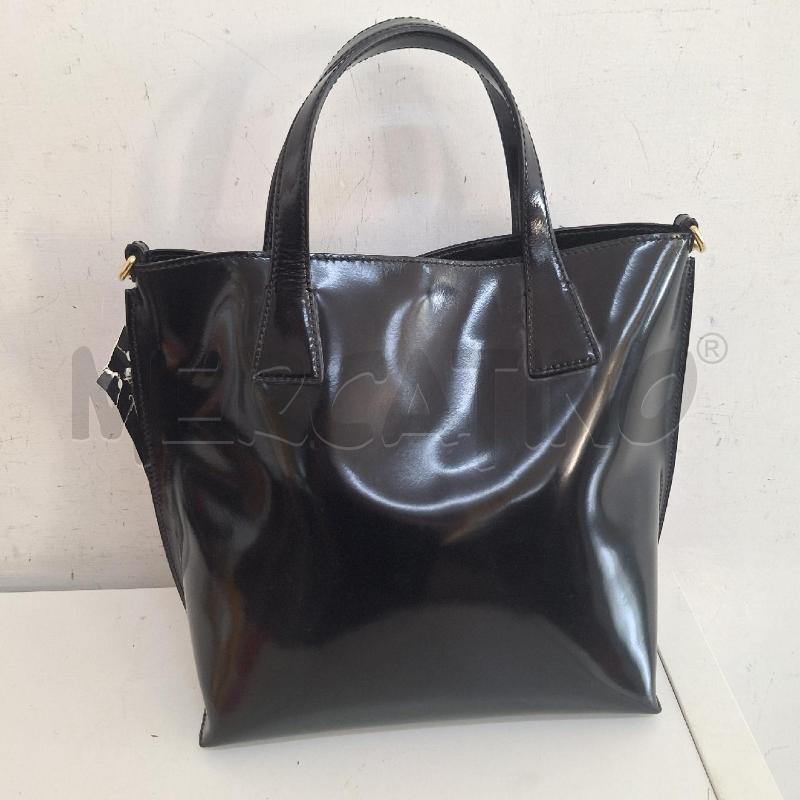 BORSA DONNA NANNINI NERO GENUINE LEATHER | Mercatino dell'Usato Ottaviano 3