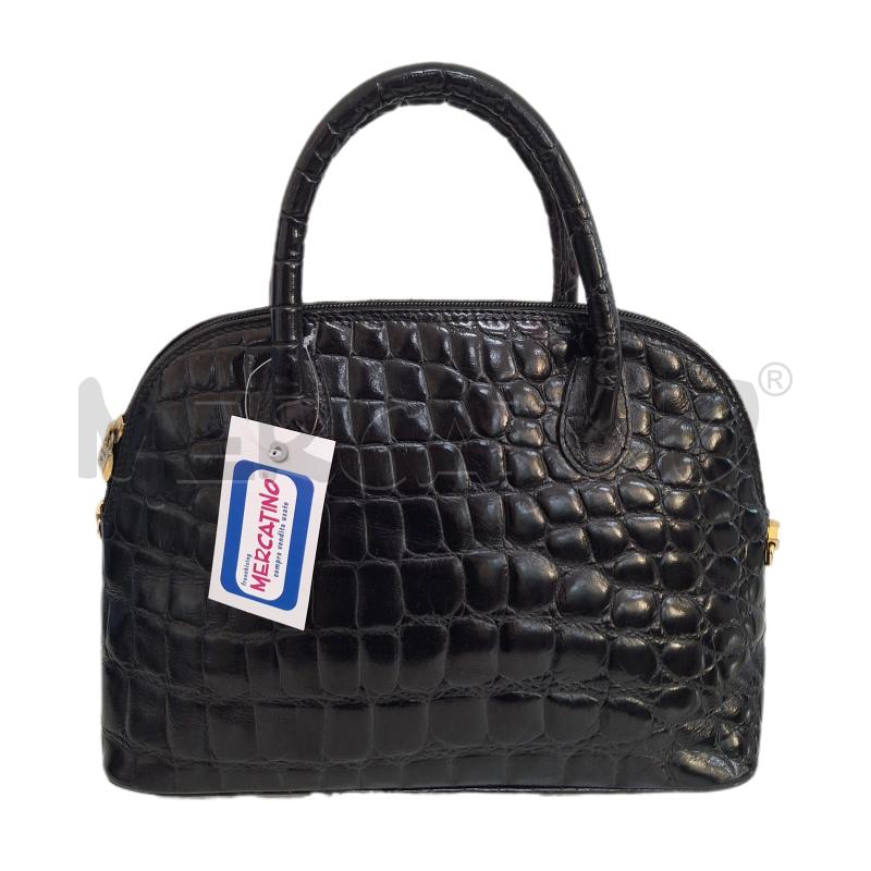 BORSA DONNA PAOLA DEL LUNGO NERO PITONATO | Mercatino dell'Usato Ottaviano 1