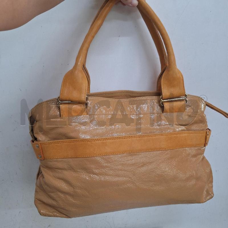 BORSA DONNA SEE BY CHLOE MARRONCINO INSERTI E MANICI PELLE | Mercatino dell'Usato Ottaviano 3