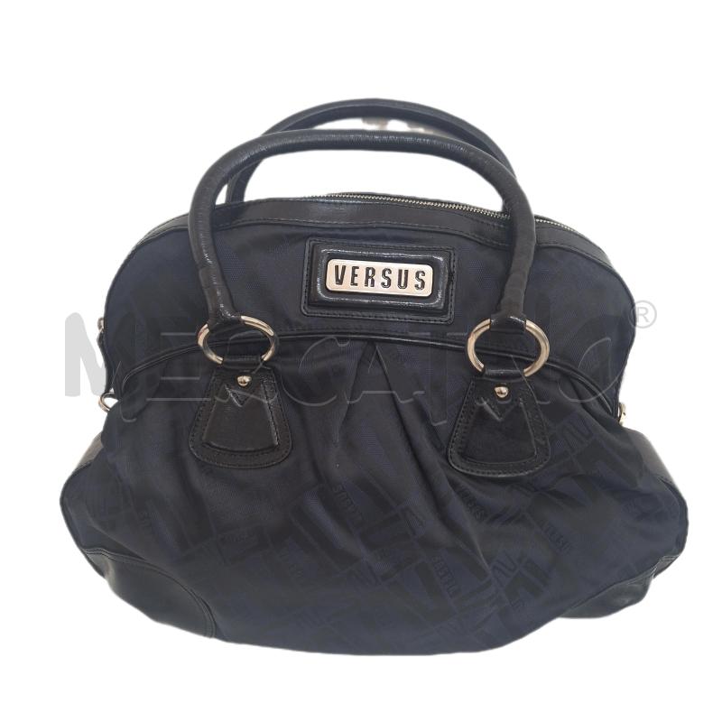 BORSA DONNA VERSUS NERO BLU LOGO  | Mercatino dell'Usato Ottaviano 1