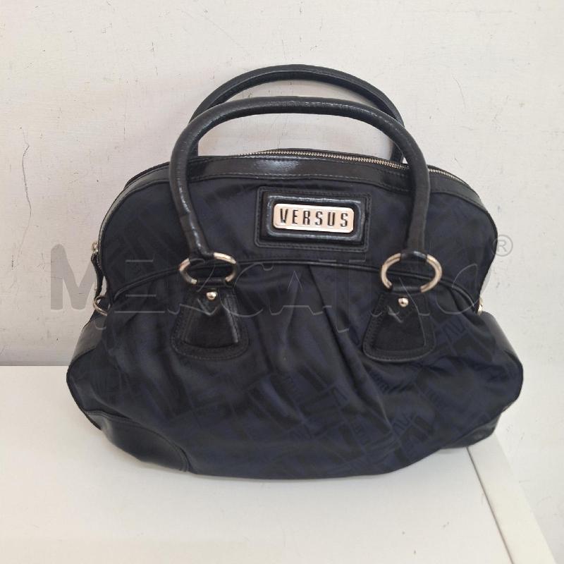 BORSA DONNA VERSUS NERO BLU LOGO  | Mercatino dell'Usato Ottaviano 2