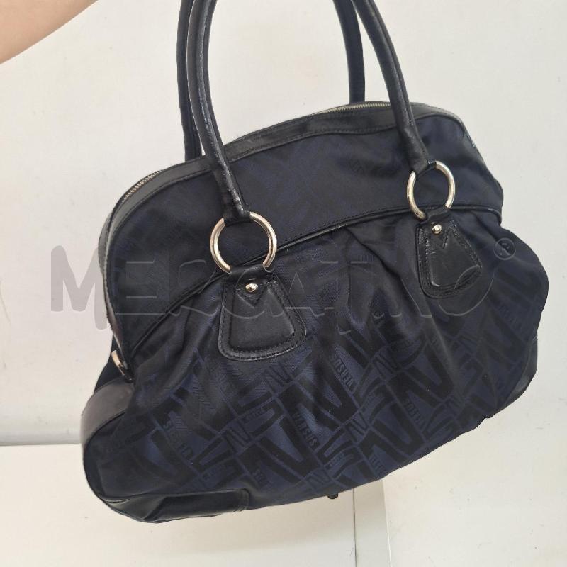 BORSA DONNA VERSUS NERO BLU LOGO  | Mercatino dell'Usato Ottaviano 3