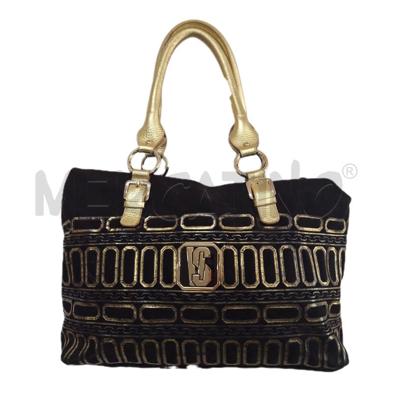 BORSA DONNA VERSUS VERSACE MARRONE ORO SUEDE | Mercatino dell'Usato Ottaviano 1
