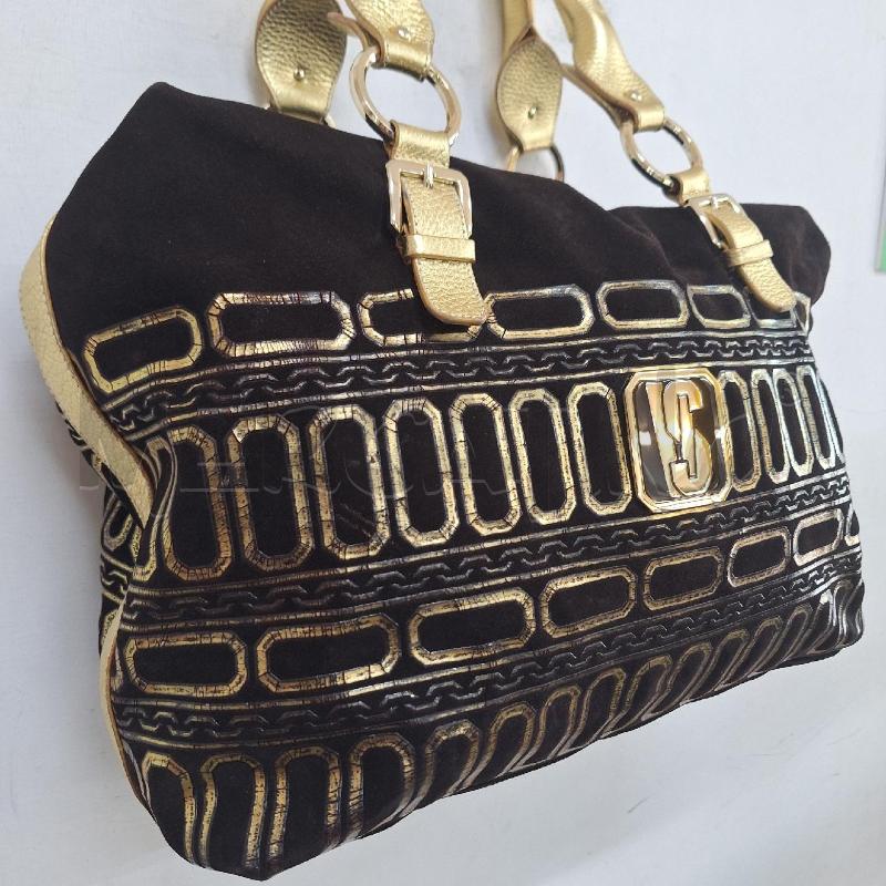 BORSA DONNA VERSUS VERSACE MARRONE ORO SUEDE | Mercatino dell'Usato Ottaviano 3