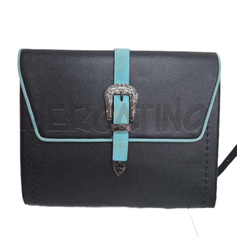 BORSA TRUSSARDI JEANS NERO AZZURRO TRACOLLA  | Mercatino dell'Usato Ottaviano 1