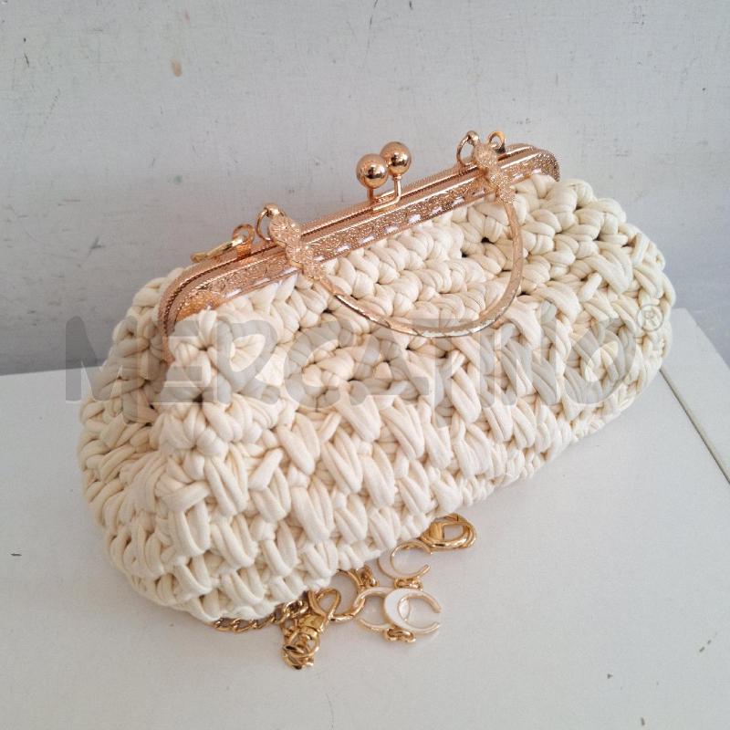 BORSETTA DONNA CROCHET PANNA CHIUSURA | Mercatino dell'Usato Ottaviano 2