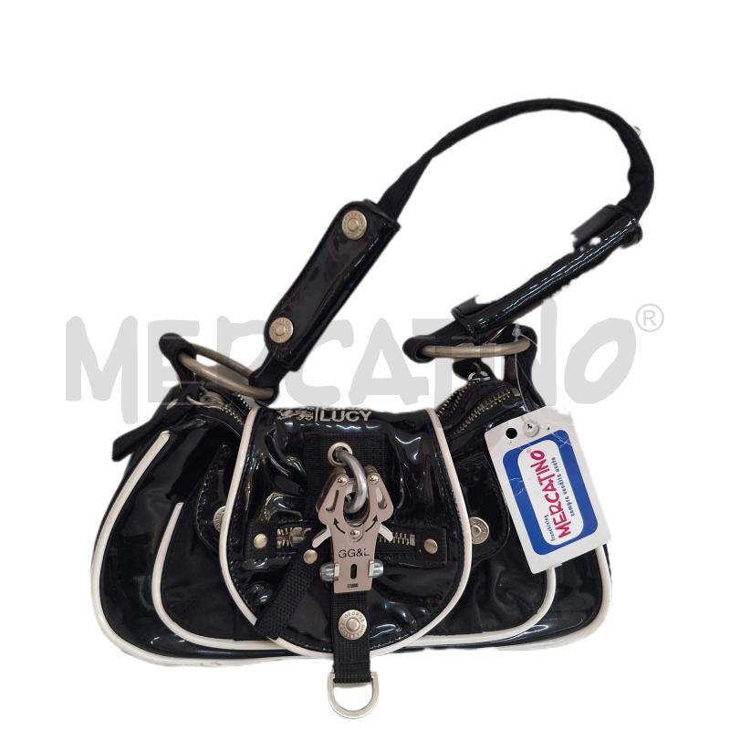BORSETTA DONNA GEORGE GINA E LUCY NERO PVC | Mercatino dell'Usato Ottaviano 1