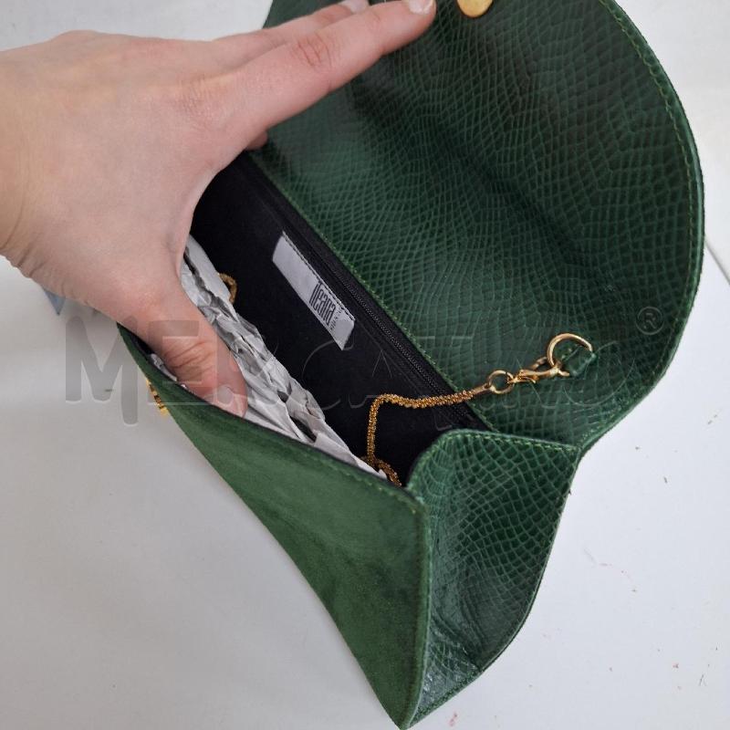 BORSETTA DONNA ILEANA SCAMOSCIATO VERDE STRASS NUOVO | Mercatino dell'Usato Ottaviano 3