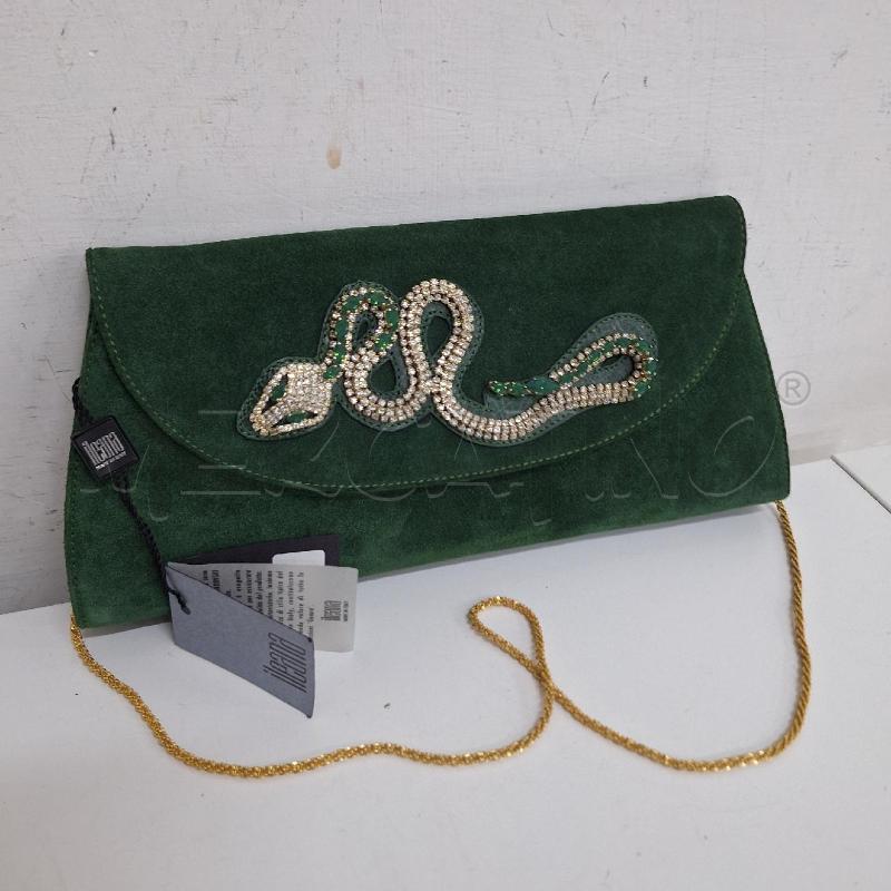 BORSETTA DONNA ILEANA SCAMOSCIATO VERDE STRASS NUOVO | Mercatino dell'Usato Ottaviano 5