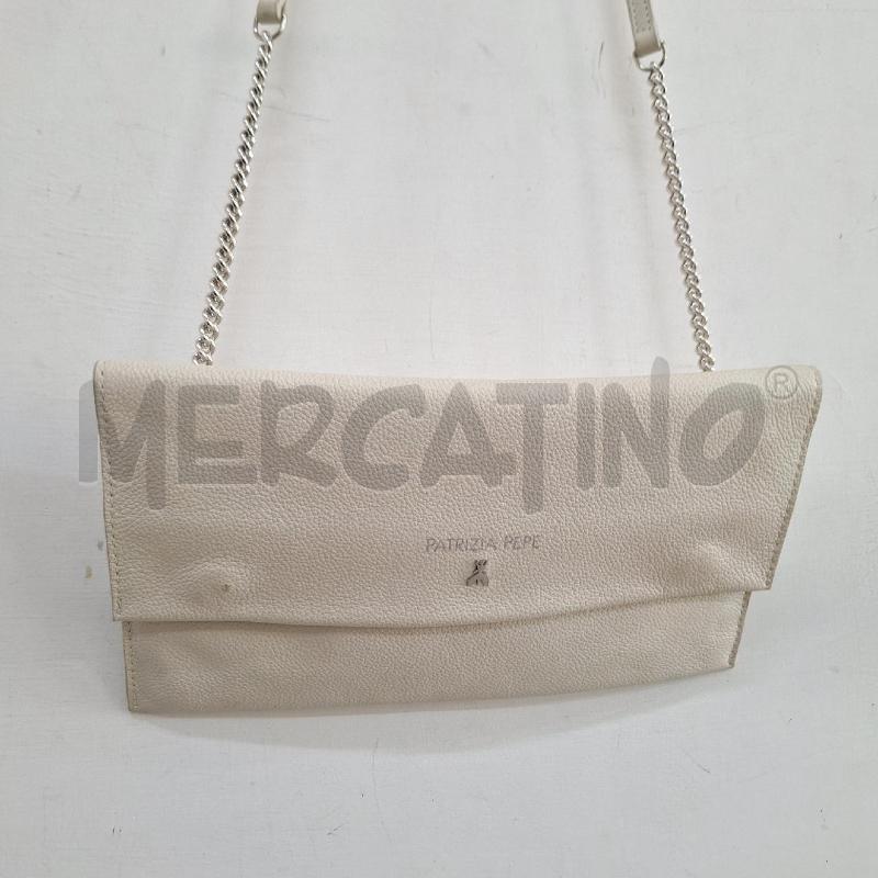 BORSETTA DONNA PATRIZIA PEPE BIANCO PELLE | Mercatino dell'Usato Ottaviano 2