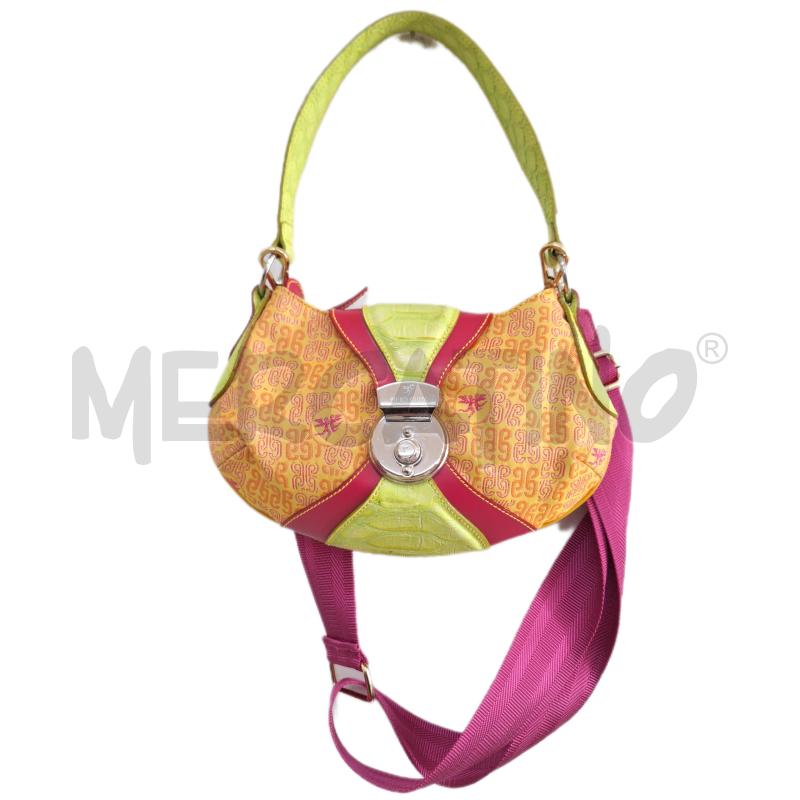 BORSETTA DONNA PIERO GUIDI ARANCIONE VERDE FUCSIA | Mercatino dell'Usato Ottaviano 1