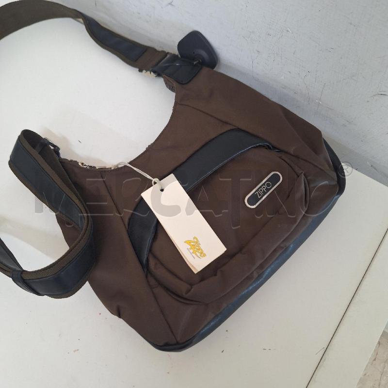 BORSETTA DONNA ZIPPO MARRONE INSERTI IN PELLE | Mercatino dell'Usato Ottaviano 4
