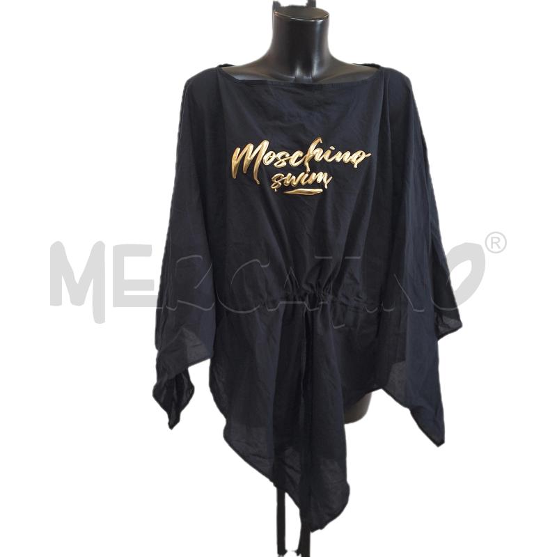 CAFTANO DONNA MOSCHINO SWIM NERO SCRITTA DORATA | Mercatino dell'Usato Ottaviano 1