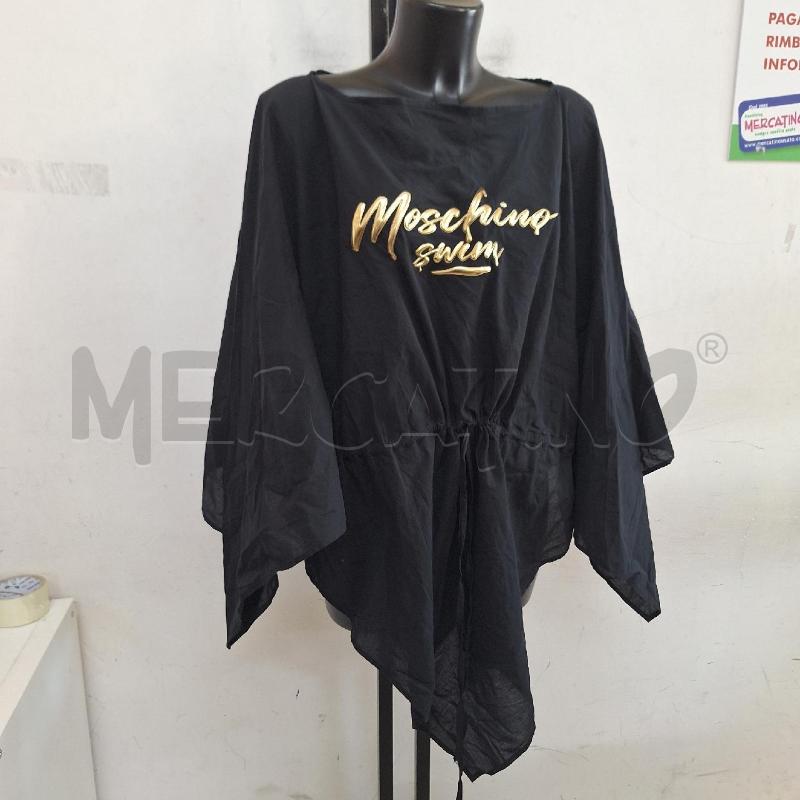 CAFTANO DONNA MOSCHINO SWIM NERO SCRITTA DORATA | Mercatino dell'Usato Ottaviano 2