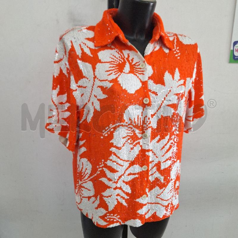 CAMICIA DONNA ASHISH ARANCIONE BIANCO PAILLETTES | Mercatino dell'Usato Ottaviano 2