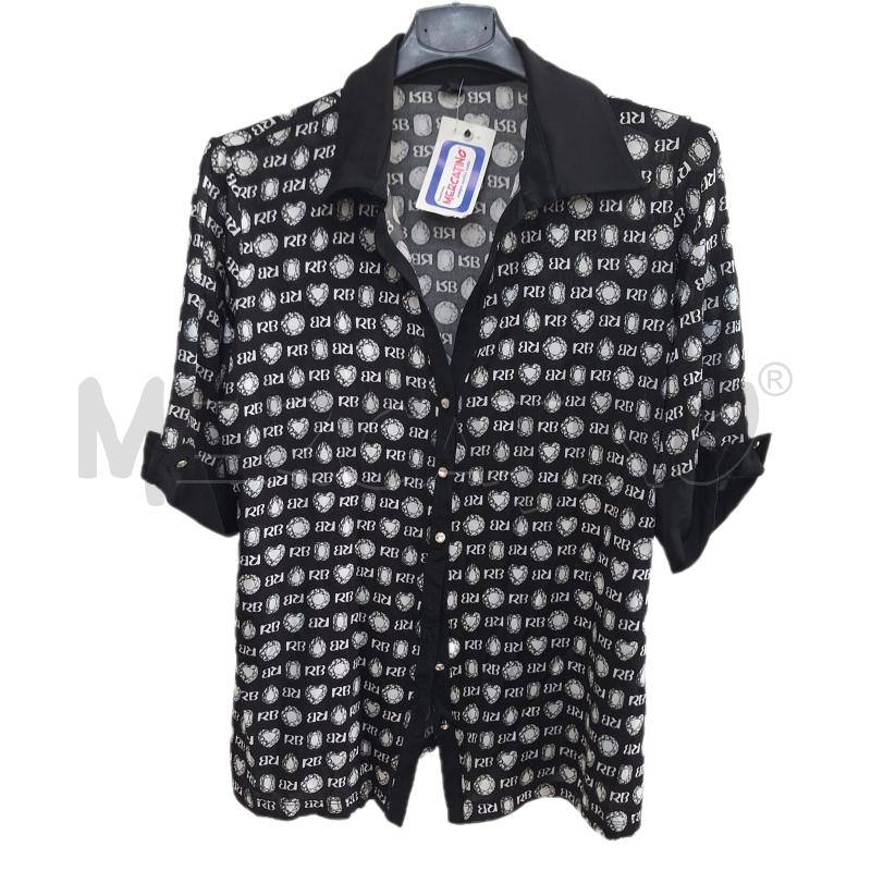 CAMICIA DONNA BARONI NERO LOGO BIANCO | Mercatino dell'Usato Ottaviano 1