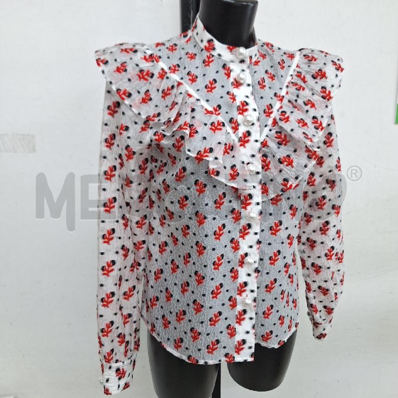 CAMICIA DONNA CUSTOMMADE BIANCO ROSSO NERO | Mercatino dell'Usato Ottaviano 2