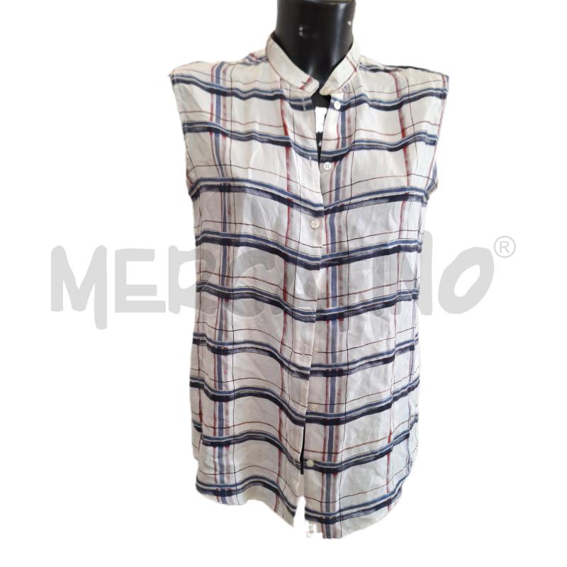 CAMICIA DONNA HARMONT&BLAINE BIANCO BLU ROSSO SETA | Mercatino dell'Usato Ottaviano 1