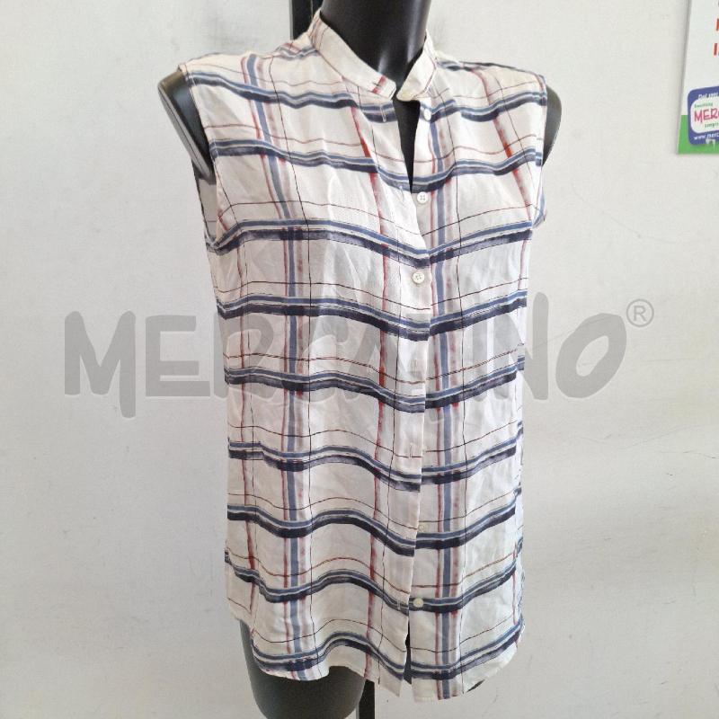 CAMICIA DONNA HARMONT&BLAINE BIANCO BLU ROSSO SETA | Mercatino dell'Usato Ottaviano 2
