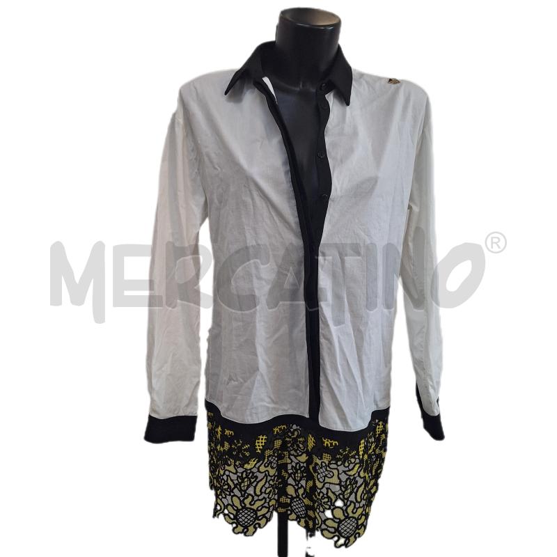 CAMICIA DONNA HEFTY BIANCO NERO GIALLO | Mercatino dell'Usato Ottaviano 1