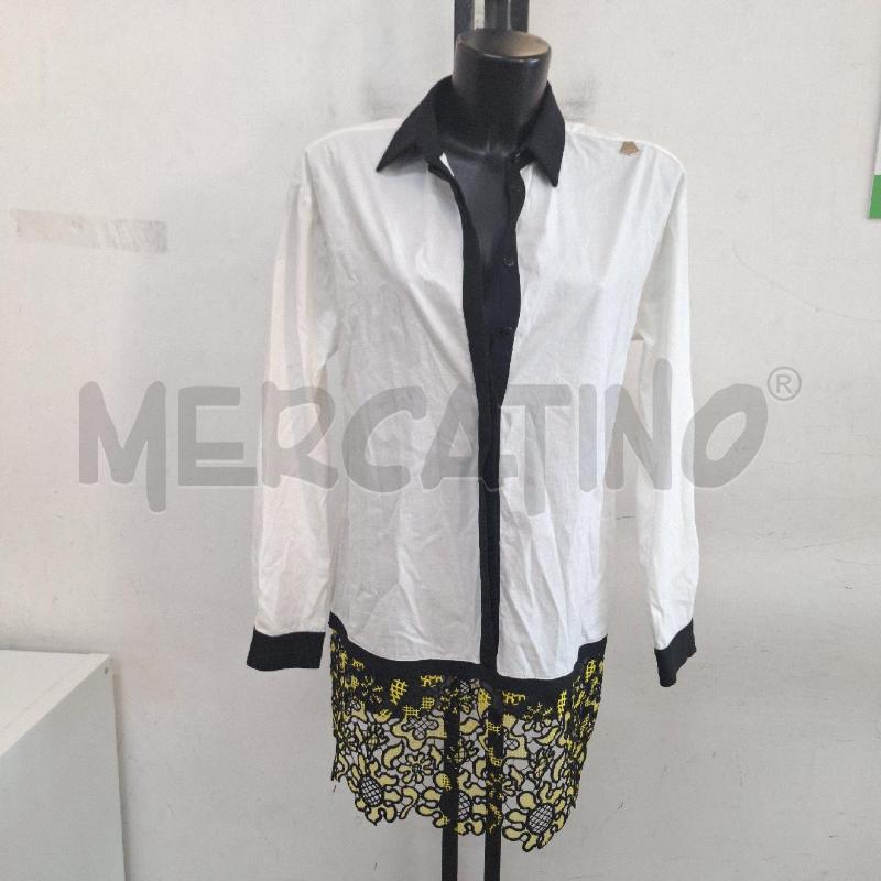CAMICIA DONNA HEFTY BIANCO NERO GIALLO | Mercatino dell'Usato Ottaviano 2