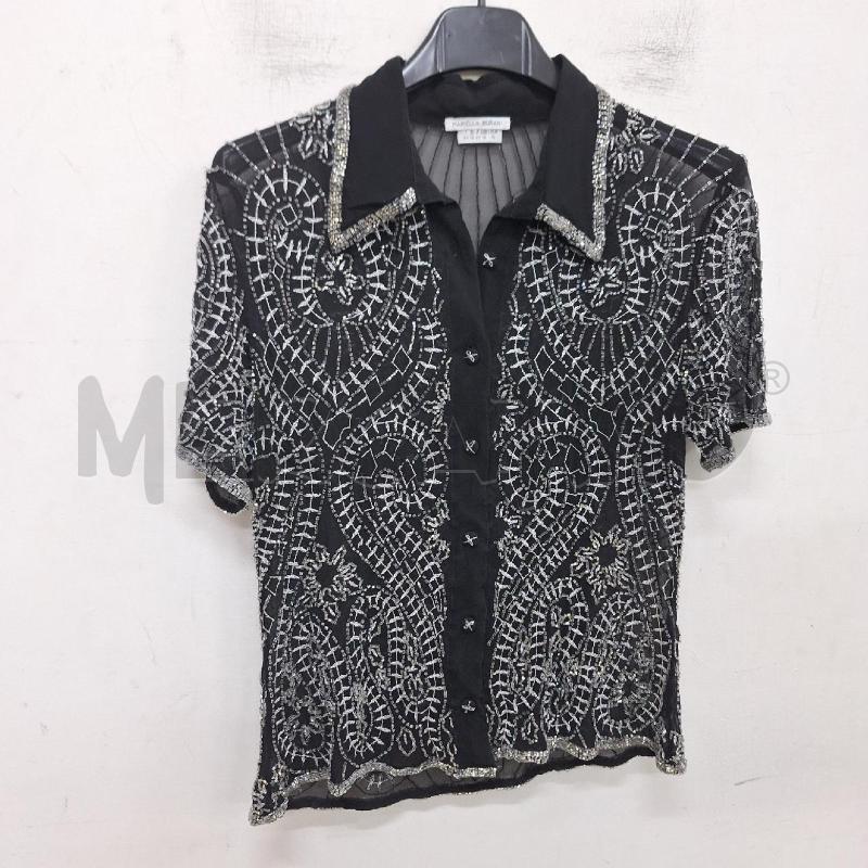 CAMICIA DONNA MARIELLA BURANI NERO APPLICAZIONI | Mercatino dell'Usato Ottaviano 2