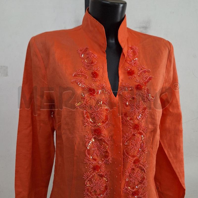 CAMICIA DONNA NARA CAMICIE ARANCIONE APPLICAZIONI | Mercatino dell'Usato Ottaviano 2
