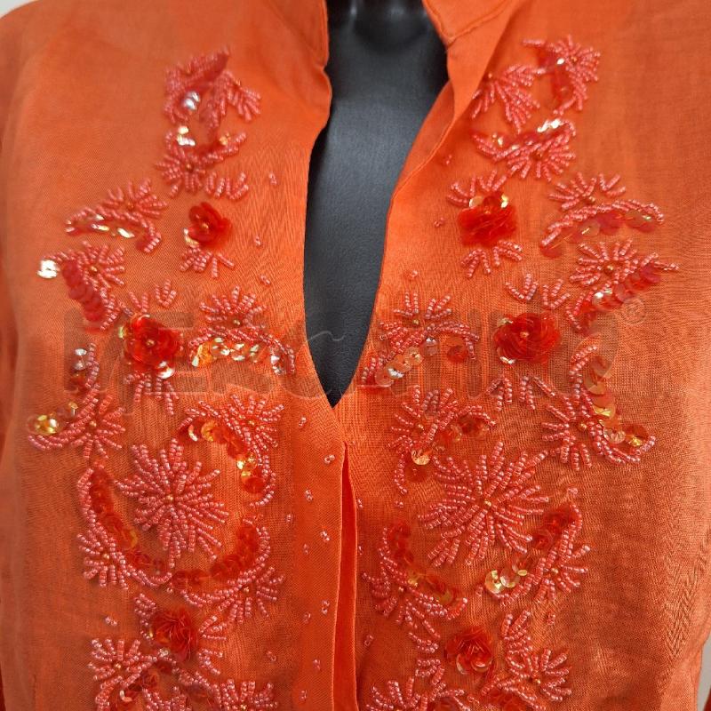 CAMICIA DONNA NARA CAMICIE ARANCIONE APPLICAZIONI | Mercatino dell'Usato Ottaviano 3
