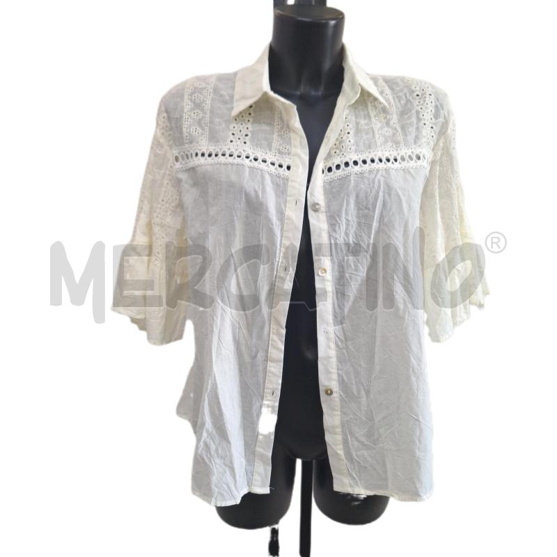 CAMICIA DONNA OLGA REBECCHI BIANCO MERLETTO | Mercatino dell'Usato Ottaviano 1