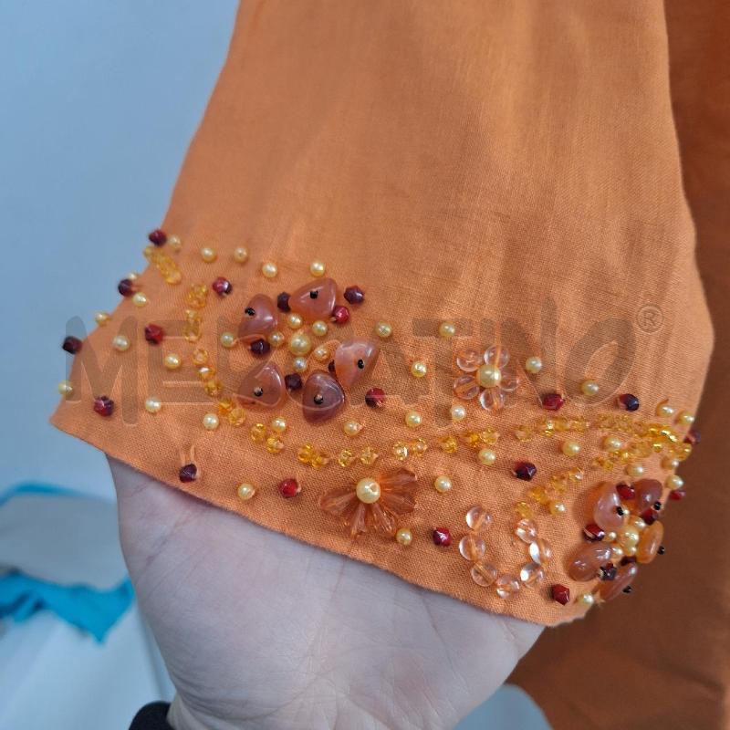 CAMICIA DONNA PRESENZE ARANCIONE APPLICAZIONI | Mercatino dell'Usato Ottaviano 3
