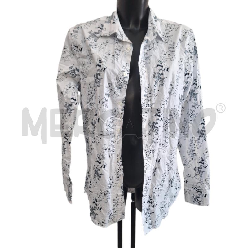 CAMICIA UOMO DESIGUAL BIANCO NERO | Mercatino dell'Usato Ottaviano 1