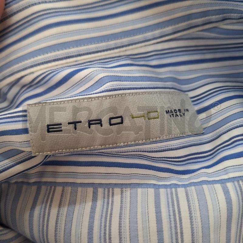 CAMICIA UOMO ETRO RIGHE BIANCO CELESTE | Mercatino dell'Usato Ottaviano 3