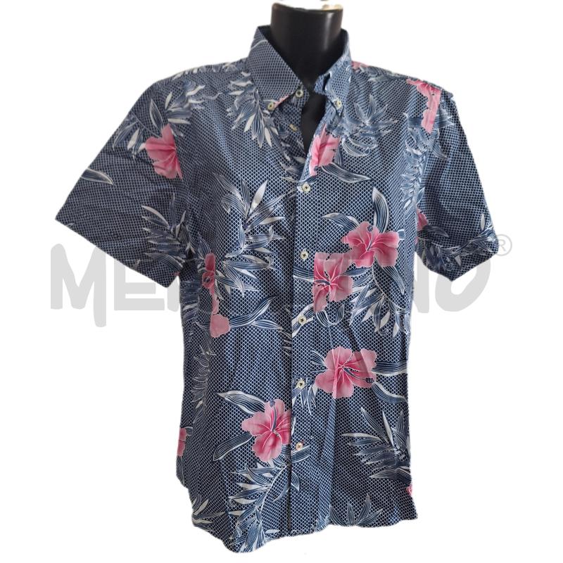 CAMICIA UOMO TOMMY HILFIGER BLU FIORI ROSA SLIM FIT | Mercatino dell'Usato Ottaviano 1
