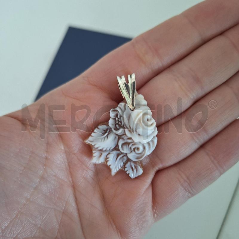 CAMMEO PENDENTE FIORE BIANCO ARG | Mercatino dell'Usato Ottaviano 4