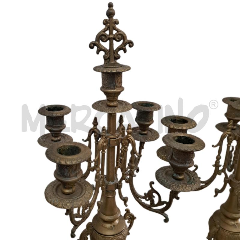 CANDELABRI PZ. 2 CLASSICI OTTONATO GHIRIGORI  | Mercatino dell'Usato Ottaviano 3