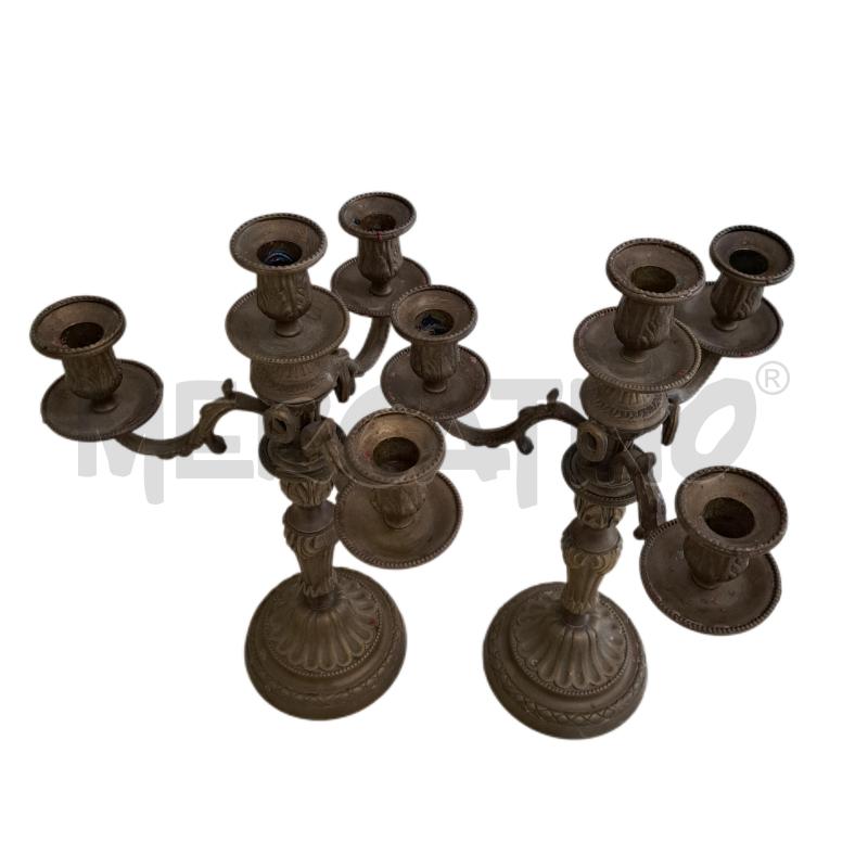 CANDELABRI PZ. 2 OTTONE GHIRICORI CLASSICI  | Mercatino dell'Usato Ottaviano 2