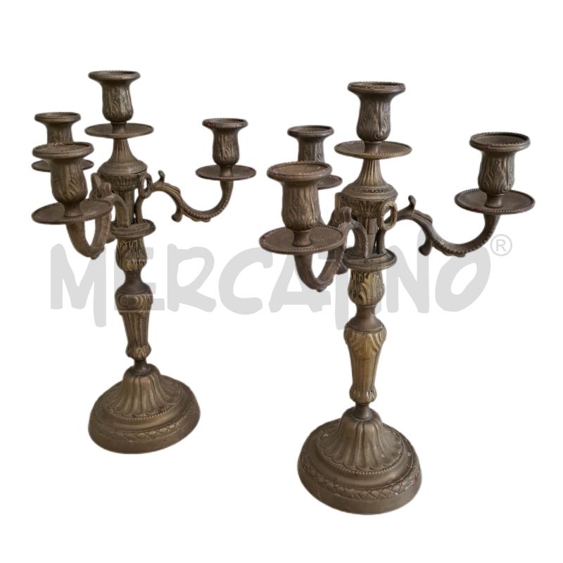 CANDELABRI PZ. 2 OTTONE GHIRICORI CLASSICI  | Mercatino dell'Usato Ottaviano 3