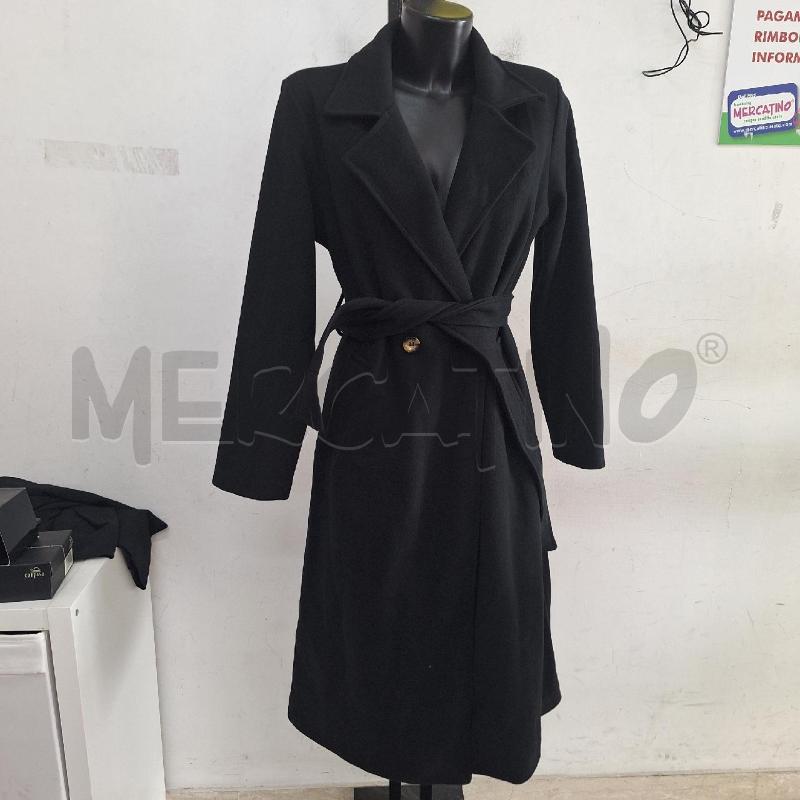 CAPPOTTO DONNA 3Y NERO LUNGO CINTA | Mercatino dell'Usato Ottaviano 2