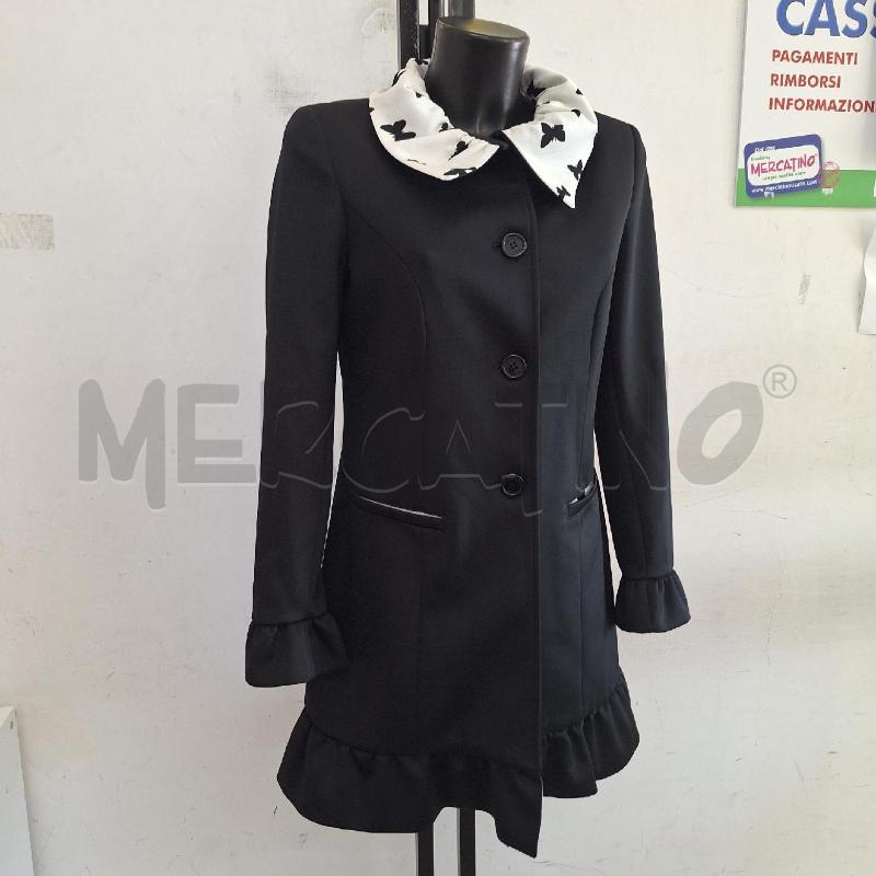 CAPPOTTO DONNA GIACCA CAMOMILLA NERO INTERNO BIANCO NERO | Mercatino dell'Usato Ottaviano 3